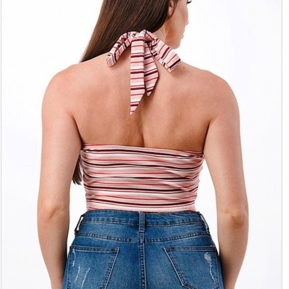 Bear Dance Striped Halter Top - Picture 2 of 2